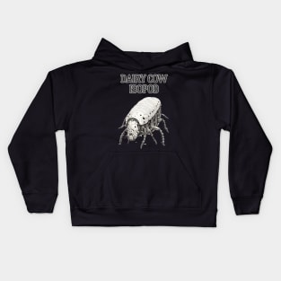 Monochrome Dairy Cow Isopod Bug Design | Intriguing Nature Artwork Kids Hoodie